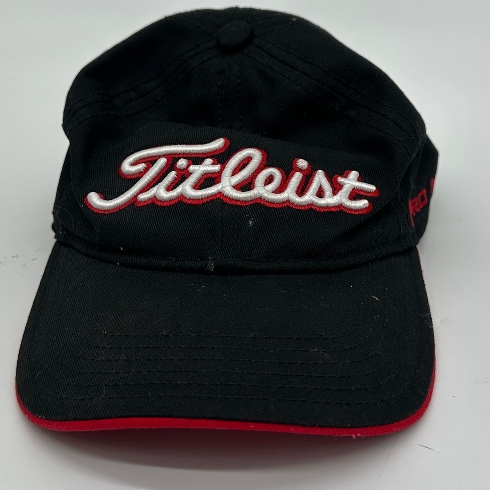 FootJoy FJ Pro V1 Hat Golf Boys OSFA Youth Black Titleist Strap Back Embroidered